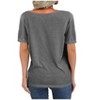 Imily Bela Womens T Shirt Deep V Neck Short Sleeve Casual Fit Basic Fashion Top - 2 of 4