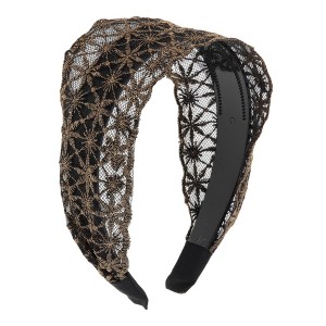 Unique Bargains Women's Retro Wide-side Headband 5.91"x4.33" 1 Pc - 1 of 4