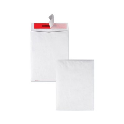 Quality Park Tamper-Indicating Mailers Made with Tyvek, #10 1/2, Flip-Stik Flap, Redi-Strip Adhesive Closure, 9 x 12, White, 100/Box