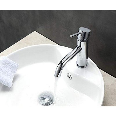 Aqua Rondo Chrome Single Hole Bathroom Vanity Faucet