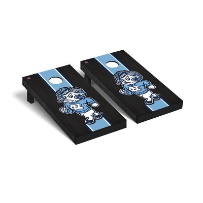 NCAA North Carolina Tar Heels Premium Cornhole Board Onyx Stained Stripe Version