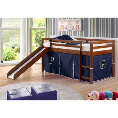 Tent Bed with Kit Espresso/Blue - Donco Kids