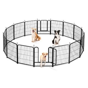 GOTGELIF 16 Panels 32" Height Dog Playpen Heavy Duty Pet Fence Indoor Outdoor - 1 of 4