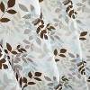 LunaLulinlk 15 Piece Brown Botanical Vine Polyester Shower Curtain Set - 4 of 4