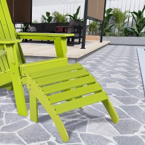 Aoodor Outdoor Adirondack Ottoman, HDPE Adirondack Chair Ottoman, Outdoor Patio Weather Resistant  for Patio, Porch, Backyard, Garden, Lawn, Deck - 1 of 4