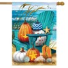 Fall At The Beach House Flag 28" x 40" Autumn Nautical Pumpkins Briarwood Lane - 2 of 4