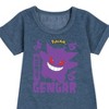 - Pokémon - Gengar Graphic Short Sleeve Fleece Dress - 2 of 4