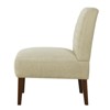 SEVOBAL Accent Chairs Modern Armless Lounge Chair with Horizontal Back Design and Wood Legs, Beige, 21"*29.13"*34.25" - 3 of 4