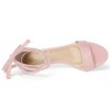 Allegra K Women's Kitten Heel Open Top Lace-Up Sandals - 4 of 4