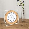 Tabletop Clock White Metal, MDF & Rattan by Foreside Home & Garden - 2 of 4