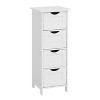 PAGED Storage Cabinet Modern Bathroom Organizer with 4 Drawers, Freestanding Bookshelf Storage Unit for Room - 3 of 4