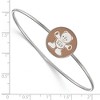 Black Bow Jewelry Sterling Silver Sigma Delta Tau Greek Life Bangle Bracelet 7 Inch - 2 of 3