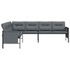 vidaXL Patio Corner Sofa Anthracite Steel and Textilene - 3 of 4