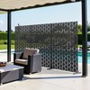 Lirago 72 in. Galvanized Metal Outdoor Privacy Screens Garden Outdoor Fence Black - 2 of 4