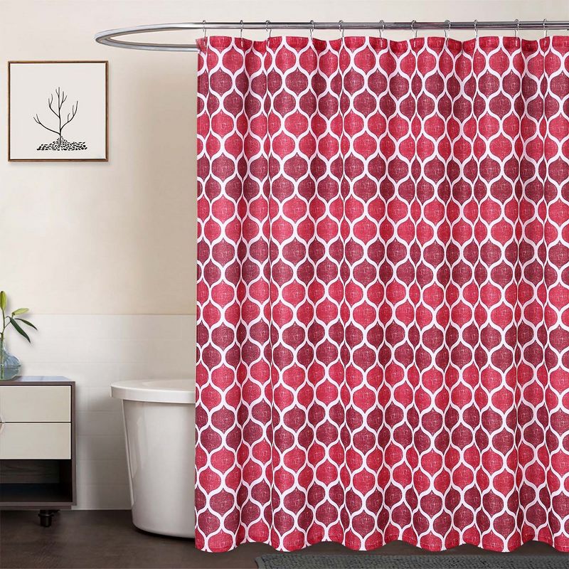 Fabric Shower Curtain for Bahthroom with Geometric Pattern, 2 of 7