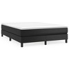 Bed Frame Black Faux leather, plywood, engineered wood Double - 2 of 4