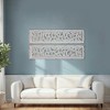 Royal Hampton Carved Wall Art Panel Set of 2, Handcrafted Distressed White Mango Wood, 50 Inch Tall - 2 of 4