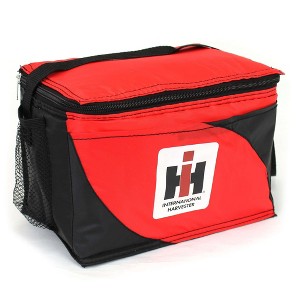 Red & Black International Harvester IH Logo Lunch Box OBT178 - 1 of 3