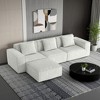 Whisen Modular Sofa Bed - Oversized, Convertible, Soft Corduroy Cloud Velvet Fabric, Two Person Combination - 4 of 4