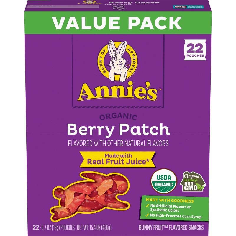 Annie&#39;s Berry Patch Fruit Snacks - 15.4oz/22ct, 1 of 12
