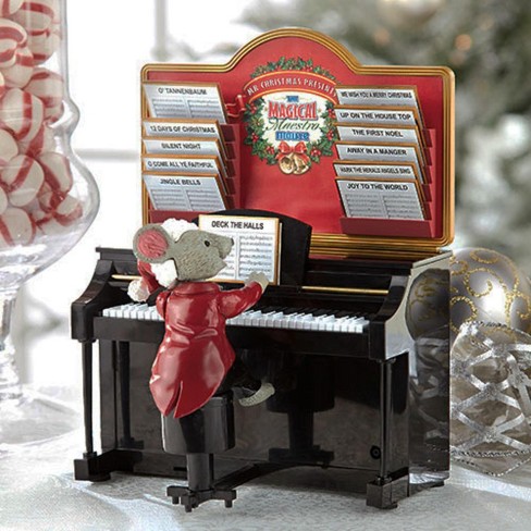Mr Christmas 7 75 Magical Maestro Mouse With Piano Musical Table