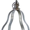 HomeRoots Set of Two Gray Distressed Galvanized Metal Tabletop Lantern Candle Holders - 4 of 4