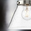 Urban Ambiance Luxury Modern Farmhouse Indoor Pendant,  8-5/8''H x 8"W x 8''D,  Brushed Nickel Finish, UHP4668 - 4 of 4