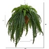 Nearly Natural 50-in Giant Boston Fern Artificial Plant in Hanging Cone - 2 of 2