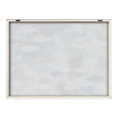 Natural Polystyrene Framed Marine Life Glass Wall Art, 18x24
