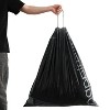 happimess 30 Gallon Drawstring Unscented Trash Can Liner, Black (100-Count, 4-Rolls of 25 Liners) - 2 of 4