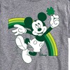 Men's - Disney - Mickey Green Rainbow Short Sleeve Graphic T-Shirt - 2 of 4