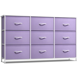 Sorbus 9 Drawers Dresser- Storage Unit with Steel Frame, Wood Top, Fabric Bins - for Bedroom, Closet, Office and more - 1 of 4