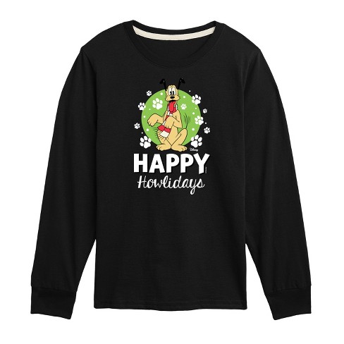 Boys' - Disney - Happy Howlidays Pluto Christmas Long Sleeve Graphic T-Shirt - image 1 of 4