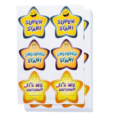 192 count encouraging star reward stickers for students kids in 3