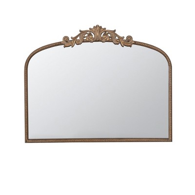 GlasFlength Decorative Wall Mirrors Baroque Inspired Full Length Mirror with Ornate Frame for Bathroom Living Room, Gold, 40"*1.5"*31.2"
