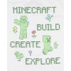 Seven Times Six Minecraft Girls Build Create Explore Steve and Creeper Kids T-Shirt White - image 2 of 3