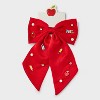 Teacher Apple Pencil and Pearl Hair Bow Clip - Red - 2 of 3