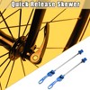 Unique Bargains Bicycle Quick Release Axles Skewers Lever Front Rear 5.91" 7.28" Blue 2 Pcs - 2 of 4