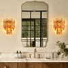 CityFurn 3-Light Modern Amber Glass Flush Mount Ceiling Light for Kitchen - 2 of 4