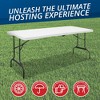 Folding Chair 30 x 72 Inch Lightweight Rectangular Powder Coated Alloy Steel Modern Style Deluxe Foldable Banquet Table for Events, Home, or Office - 2 of 4