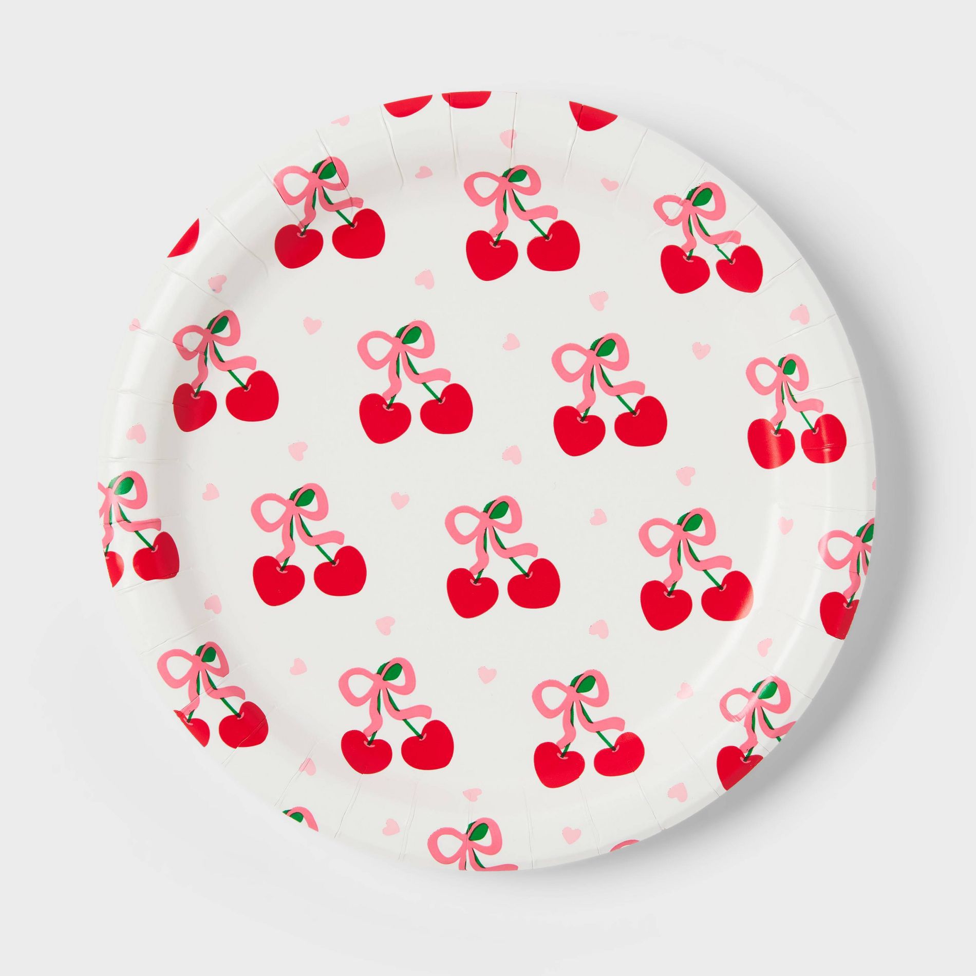 20ct Valentine's Day Cherry Hearts Dinner Plates - Spritz™