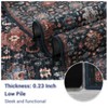Soft Boho Vintage Low Pile Washable Large Area Rugs Indoor Floor Carpet for Living Room Bedroom - 4 of 4