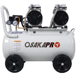 13 Gallon Air Compressor Portable, 2.5HP Max 115 PSI Oil-Free Air Compressor Tank with Wheels, Ultra Quiet Air Compressor with Automatic Drain Valve - 1 of 4