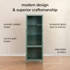 MH London Clement Modern 63" Iron and Glass Display Cabinet with 3 Shelves - 3 of 4