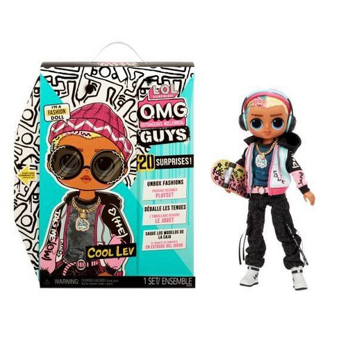 L O L Surprise Omg Guys Fashion Doll Cool Lev With Surprises Including Skateboard Target