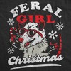 Womens Funny T Shirts Feral Girl Christmas Sarcastic Wild Animal Xmas Graphic Novelty Tee for Ladies - Crazy Dog Women's T Shirt Gift For Christmas - 2 of 4