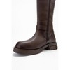 Sia - Cognac Stretch-Panel Flat Knee-High Boot (Women) | Prologue Shoes - 4 of 4