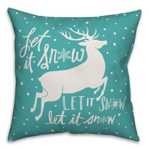 Creative Products Let it Snow 18x18 Indoor / Outdoor Pillow - 1 of 3