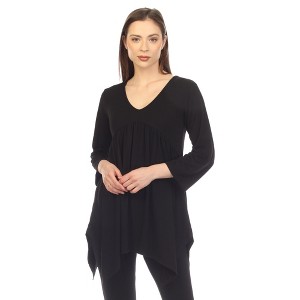 Women's Empire Cut V-Neck Tunic Top - 1 of 4
