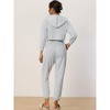 INSPIRE CHIC Womens 2 Piece Outfits Sweatsuit Outfits Hooded Crop Sweatshirt and Jogger Tracksuit Set - 3 of 4